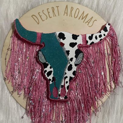 Glitzy Cow Print Bull