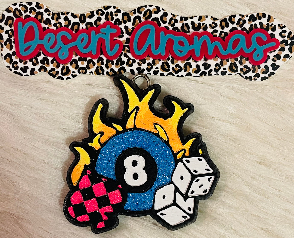 8 ball on fire