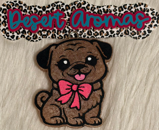 Pug w bow